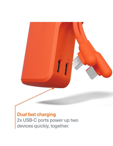 BATTERY BANK USB-C 5K CABLE ORANGE