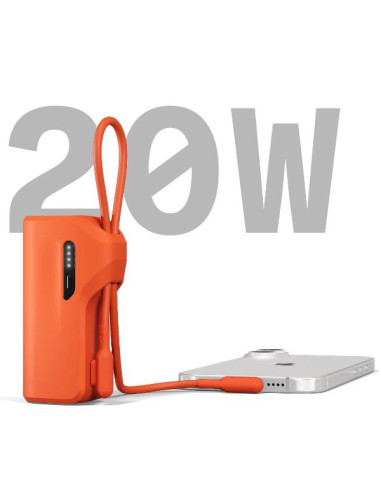 BATTERY BANK USB-C 5K CABLE ORANGE