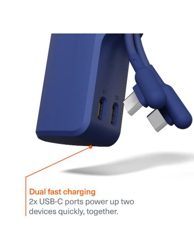 BATTERY BANK USB-C 5K CABLE BLUE