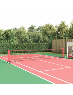 Rete da tennis Nero e Rosso 494,5 x 90 x 87 cm Poliestere