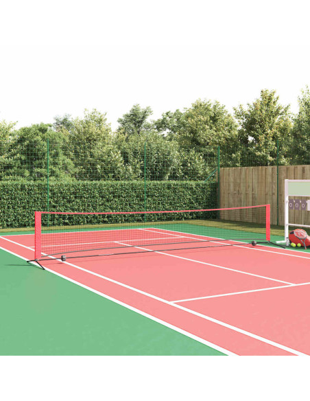 Rete da tennis Nero e rosso 494.5 x 90 x 87 cm Poliestere