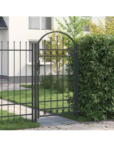 Cancello per recinzione con blocco Grigio 100 x 175 cm