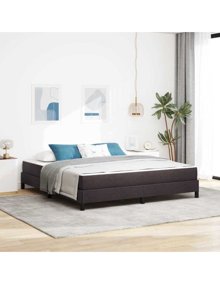 Letto a molle Altro Marrone scuro 180 x 200 cm Tessuto