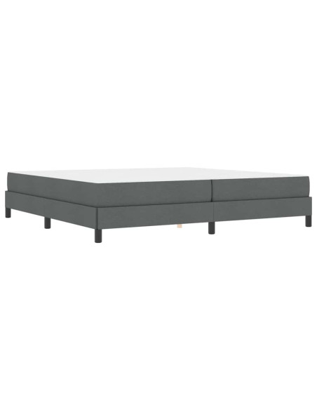 Letto a molle Altro Grigio scuro 200 x 200 cm Tessuto
