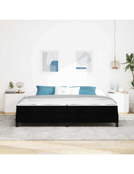 Letto a molle Altro Nero 200 x 200 cm Tessuto