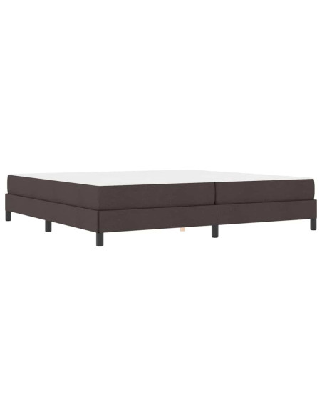 Letto a molle Altro Marrone scuro 200 x 200 cm Tessuto