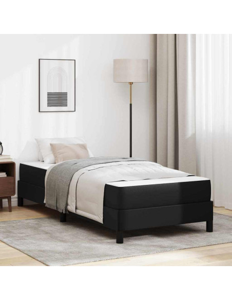 Letto Altro Nero 80 x 200 cm Pelle sintetica