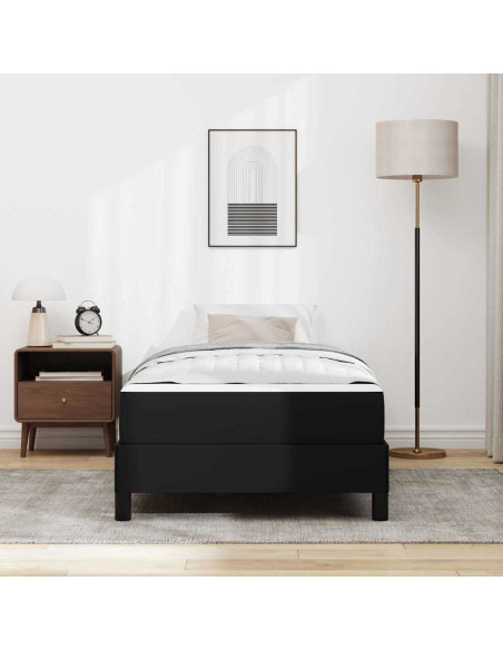 Struttura del letto con materasso Nero 80 x 200 cm Tessuto