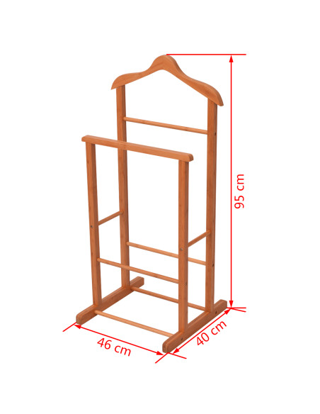 Stand per Vestiti 2 pcs Marrone 46 x 40 x 95 cm Fibra di bambù
