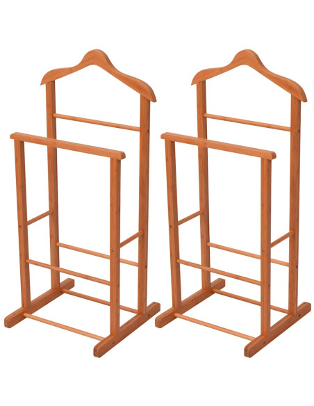 Stand per Vestiti 2 pcs Marrone 46 x 40 x 95 cm Fibra di bambù