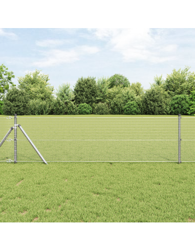 Palo della recinzione Argento 50 x 0,8 m (rete 19 x 19 mm)