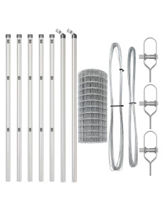 Recinzione con Posto Grigio 0,4 x 25 m Acciaio e PVC