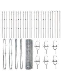 Palo della recinzione Argento 50 x 0,8 m (rete 19 x 19 mm) 2