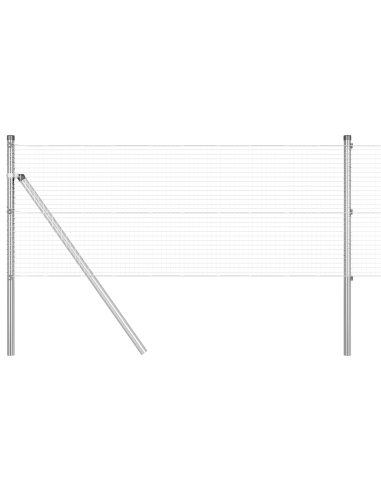 Palo della recinzione Argento 50 x 0,8 m (rete 19 x 19 mm)