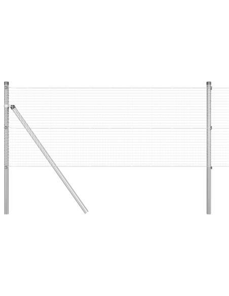 Palo della recinzione Argento 50 x 0,8 m (rete 19 x 19 mm)