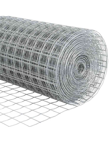 Recinzione con Posto Grigio 0,4 x 25 m Acciaio e PVC