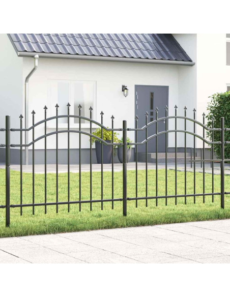 Recinzione per Giardino Grigio 140 cm