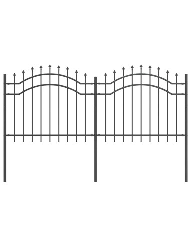 Recinzione per Giardino Grigio 240 x 140 cm