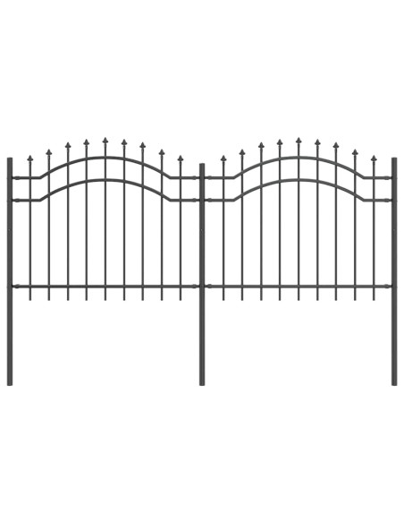 Recinzione per Giardino Grigio 240 x 140 cm