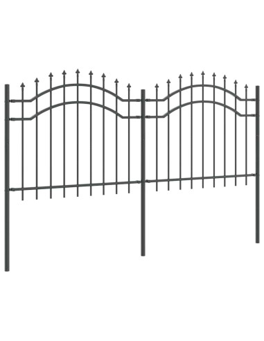 Recinzione per Giardino Grigio 240 x 140 cm