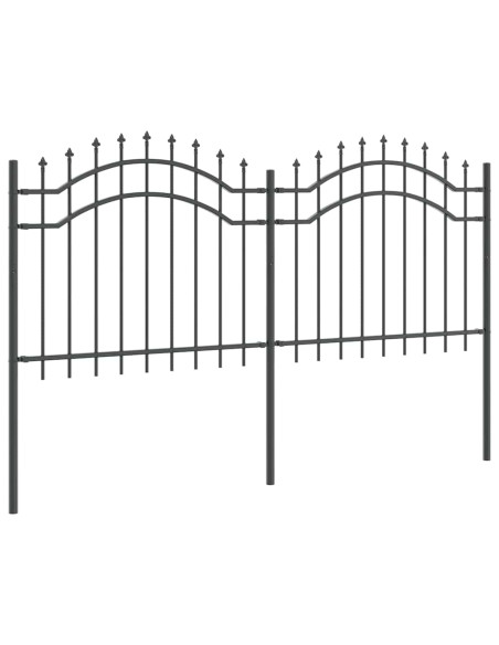 Recinzione per Giardino Grigio 140 cm