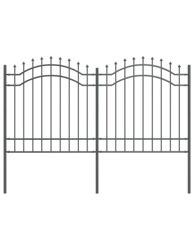 Recinzione per Giardino Grigio 240 x 165 cm