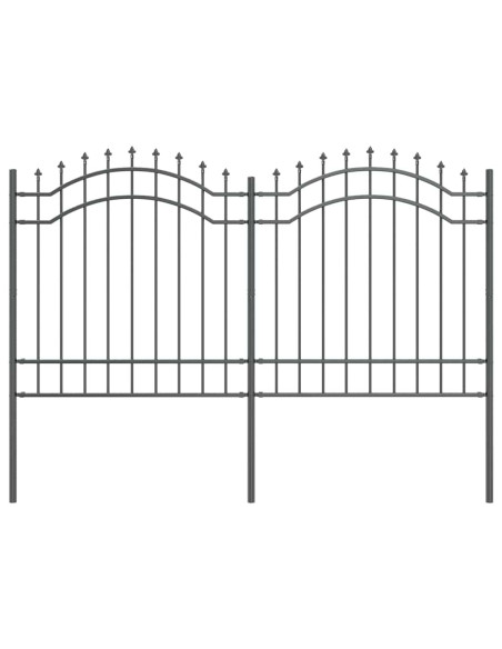Recinzione per Giardino Grigio 165 cm.