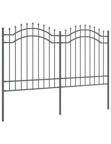 Recinzione per Giardino Grigio 240 x 165 cm