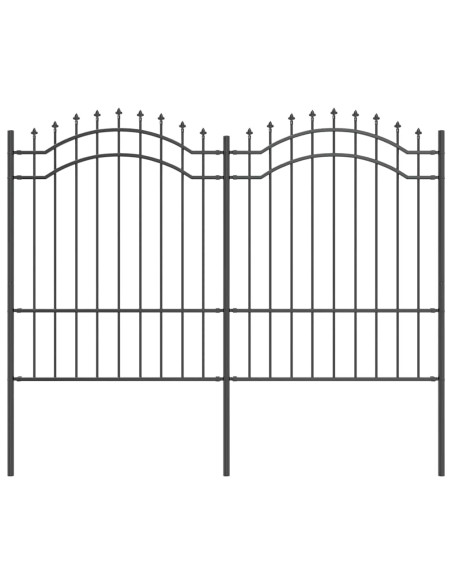 Recinzione per Giardino Grigio 190 cm