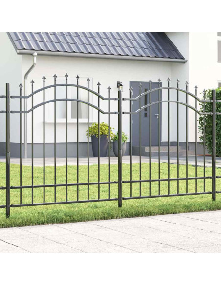 Recinzione per Giardino Grigio 215 cm