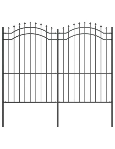 Recinzione per Giardino Grigio 240 x 215 cm