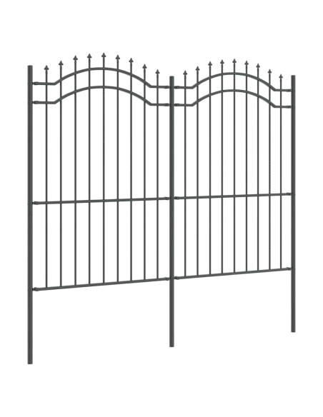 Recinzione per Giardino Grigio 215 cm