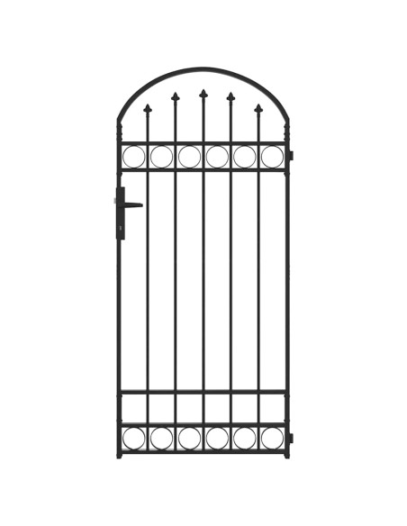Cancello per recinzione Grigio 89 x 200 cm Acciaio