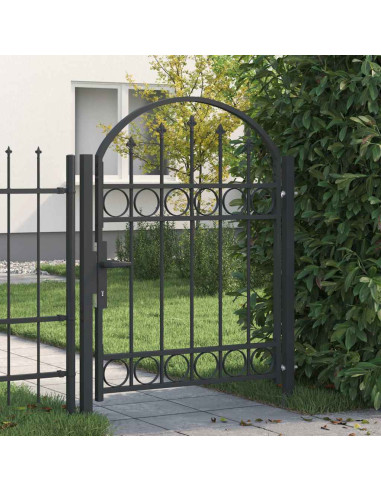 Cancello per recinzione con blocco Grigio 100 x 125 cm