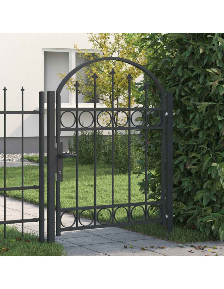 Cancello per recinzione con blocco Grigio 100 x 125 cm