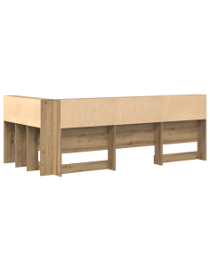 Testata contenitore Rovere artigianale 80 cm Legno multistrato