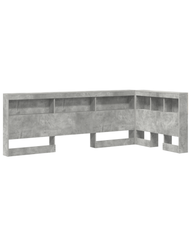 Testata contenitore Grigio cemento 80 cm Legno multistrato