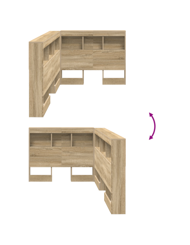 Testata contenitore Rovere Sonoma 90 cm Legno multistrato