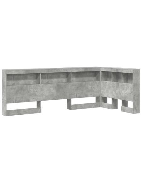 Testata contenitore Grigio cemento 90 cm Legno multistrato