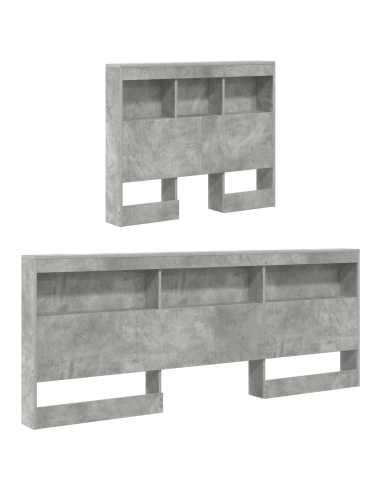 Testata contenitore Grigio cemento 90 cm Legno multistrato