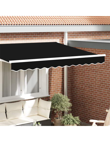 Tenda a Braccio Nero 580 x 20 cm Tela