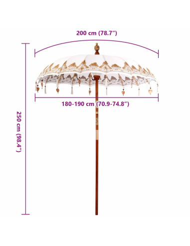 Parasol Balinese Crema 185 x 185 x 260 cm
