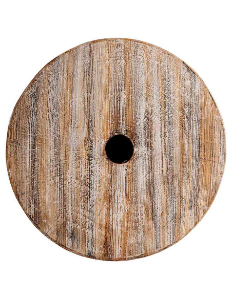 Base per ombrellone bianco lavato Ø34 x 40 cm Legno massello