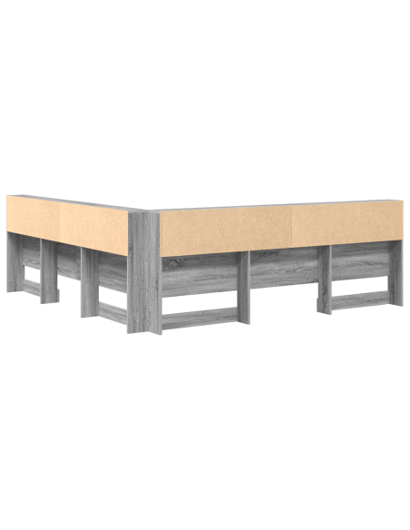 Testata contenitore Grigio sonoma 200 cm Legno multistrato