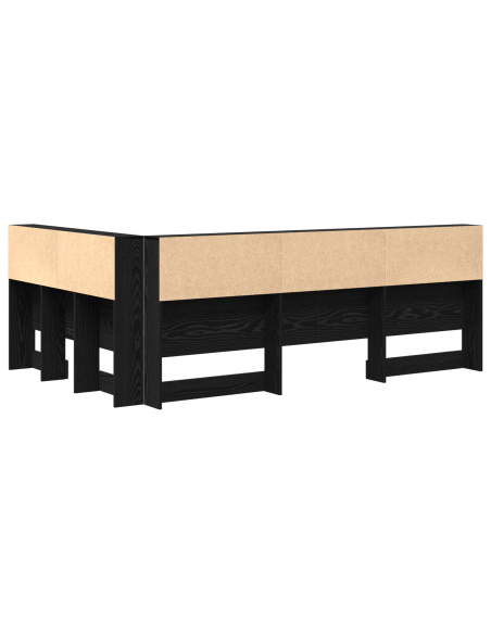 Testata contenitore Rovere nero 120 cm Legno multistrato
