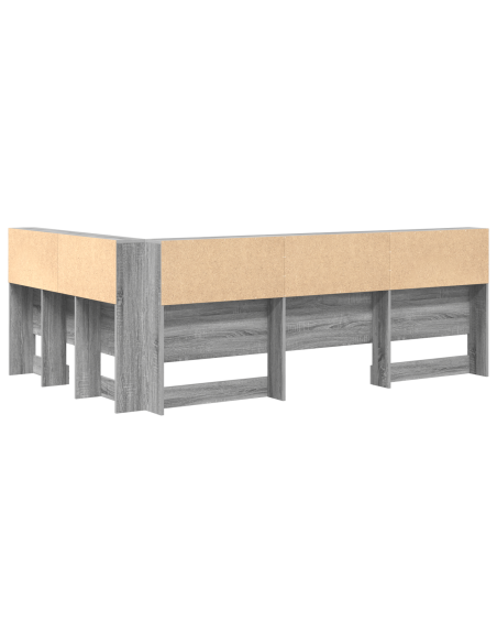 Testata contenitore Grigio sonoma 120 cm Legno multistrato