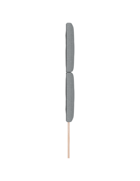Testiera Argille con testiera Grigio chiaro 80 cm Poliestere, Legno
