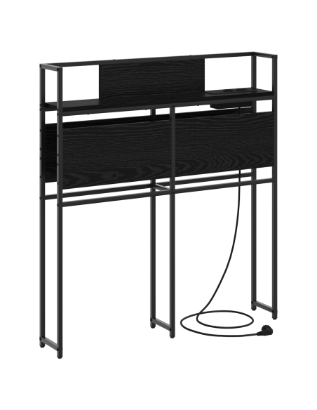 Testata contenitore Rovere nero 80 cm Legno multistrato