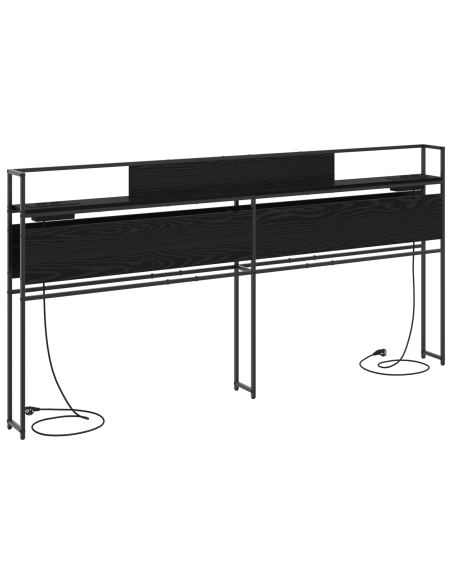 Testata contenitore Rovere nero 180 cm Legno multistrato
