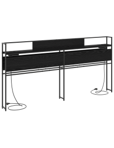 Testata contenitore Rovere nero 200 cm Legno multistrato